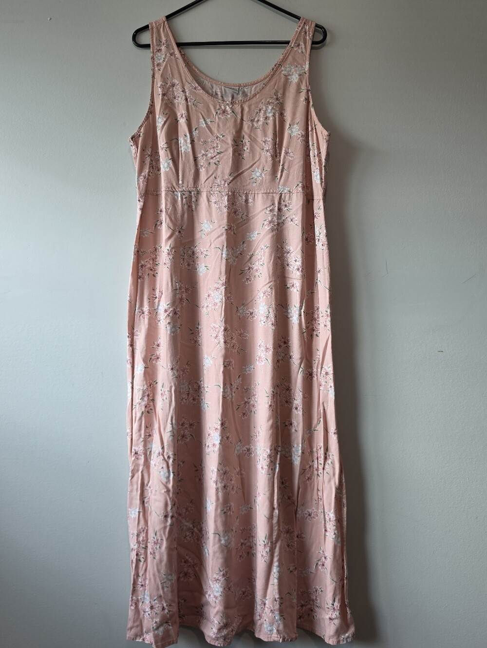 Cottage Core 100% Rayon Blush Pink Floral Dress